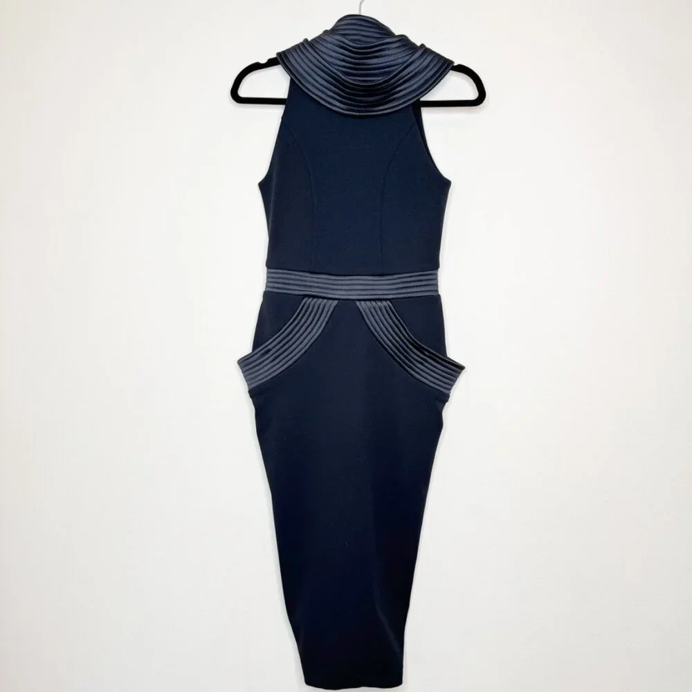 Zhivago On Guard Two-Pieced Black Midi Dress XS - Picture 15 of 16